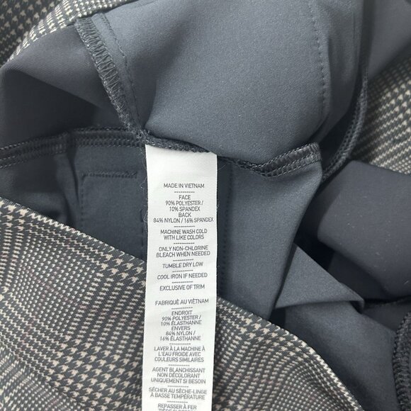 Rhone Double Bonded Trousers Pants Women’s Size 0 Taupe Glen Plaid Kick Flare - Picture 4 of 11